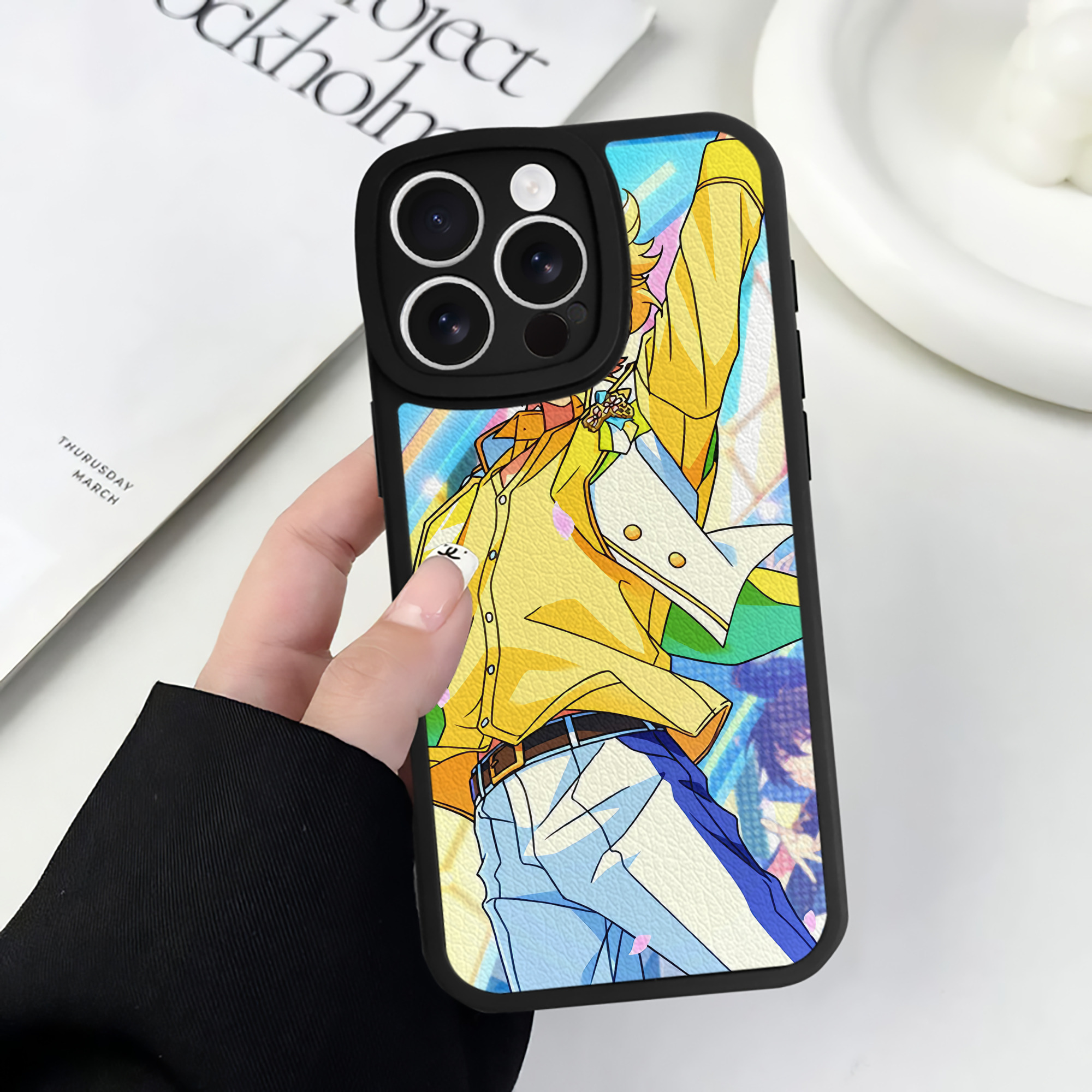 （画像用） あんさんぶるスターズ! Ensemble Stars 【iPhone 16シリーズ対応】シリコンスマホケース（レザー調） 材質：シリコン